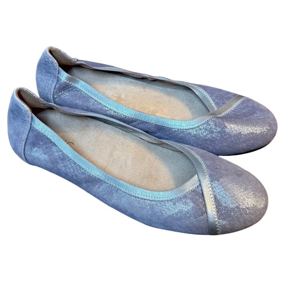 Vionic Ballet Flat Caroll Classic Ortho Snakeskin Purple Pewter Women's Size 11